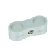 Dual Hose Clamp Bracket / Separator 14,3mm (9/16") - Satin Silver