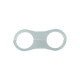 Dual Hose Clamp Bracket / Separator 14,3mm (9/16") - Satin Silver