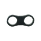 Dual Schlauchhalter 14,3mm (9/16") - schwarz matt