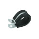 Schlauchhalter gummiert 15,9mm (5/8") - silber matt