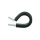 Schlauchhalter gummiert 15,9mm (5/8") - silber matt