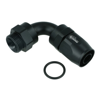 Schlauchanschluss Fitting Dash 10 zu M22x1,5mm männlich mit O-Ring - 90° - schwarz matt | BOOST products