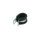 Schlauchhalter gummiert 12,7mm (1/2") - silber matt