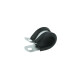Schlauchhalter gummiert 12,7mm (1/2") - silber matt