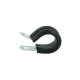 Schlauchhalter gummiert 12,7mm (1/2") - silber matt
