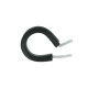 Schlauchhalter gummiert 19,1mm (3/4") - silber matt