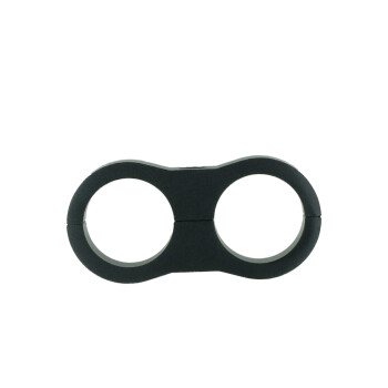 Dual Schlauchhalter 20,6mm (13/16") - schwarz matt