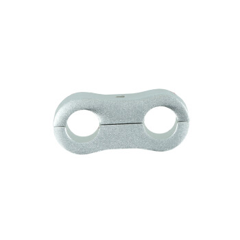 Dual Hose Clamp Bracket / Separator 7,9mm (5/16") - satin silver | BOOST products
