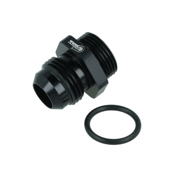 High Flow Adapter Dash 10 Male to M22x1,5 Male with O-Ring - Satin Black