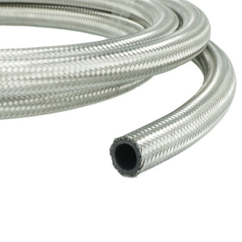 Hydraulic Hose Dash 6 - 90cm - Stainless Steel