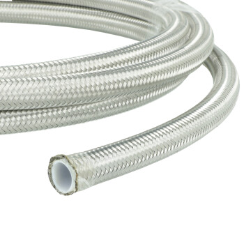 PTFE Hydraulikschlauch Dash 4 - 90cm - Edelstahl