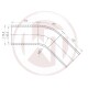 Ø63,5mm Silikonschlauch 45° Bogen schwarz