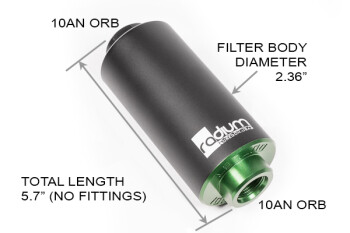 High Flow Fuel Filter, Microglass, 6 Micron | 20-0220-05