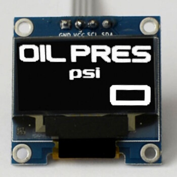 OLED 1.3" digital single oil pressure gauge (Bar) //...