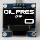 OLED 1.3" digital single oil pressure gauge (Psi) - Extra large digits - incl. sensor | Zada Tech