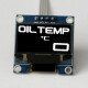 OLED 1.3" digital single temperature gauge (Celsius) - Extra large digits - incl. sensor | Zada Tech