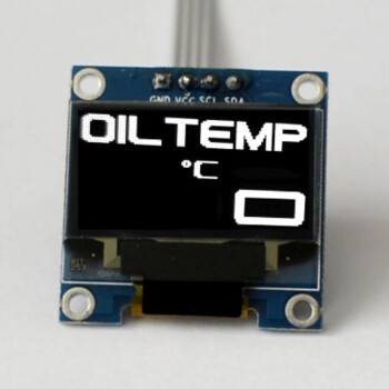 OLED 0.96 Zoll digitale Öltemperaturanzeige (Celsius) // GROßE Zahlen