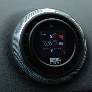 CANchecked MFD15 GEN 2 Display with OBD2 with adapter ring Audi A3 8P