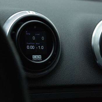 CANchecked MFD15 GEN 2 Display with OBD2 with adapter ring Audi A3 8P