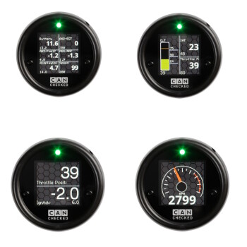 CANchecked MFD15 GEN 2 CAN Bus display with adapter ring Audi TT 8N