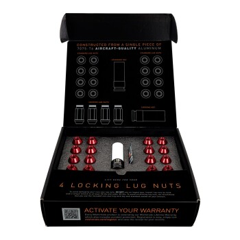 Aluminum Radmuttern M12x1.25, 20pc Set, schwarz | MMLG-125-20LBK