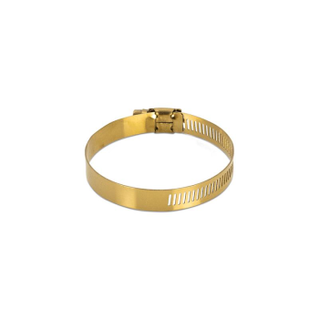10x High-Torque Worm Gear Clamp, Gold, 12mm |...
