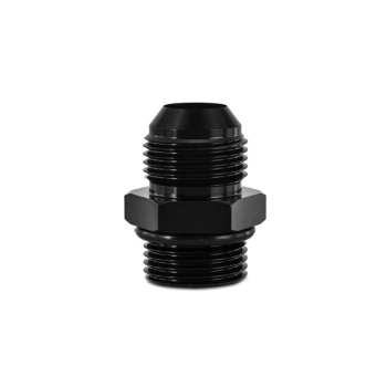 -16ORB to -12AN Aluminum Fitting, Black | Mishimoto
