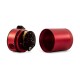 Universal kompakt Öl Catch Tank Kit, 3-Anschluss, rot | MMBCC-CBTHR-RD