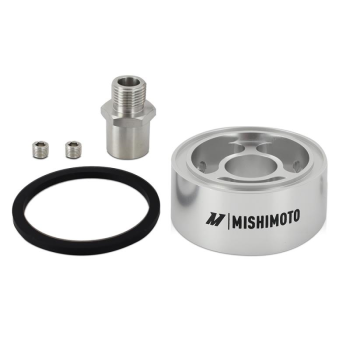 Oil Filter Spacer, 32mm, M22X1.5 Thread, Silver | Mishimoto