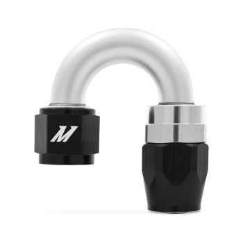 Aluminum -10AN 180° Fitting, Black | MMFT-SW-10-180