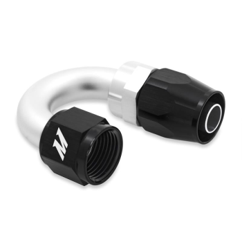 Aluminum -10AN 180° Fitting, Black | MMFT-SW-10-180