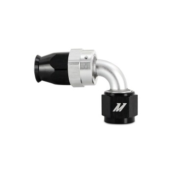 Aluminum PTFE -8AN 90° Fitting, schwarz | MMFT-SW-08P-90