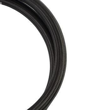 PTFE Braided -6AN 3 Ft. Hose, Black | MMSBH-0636-PB