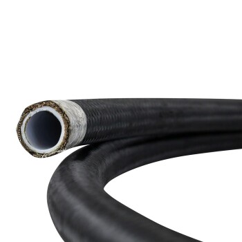 PTFE Braided -6AN 3 Ft. Hose, Black | MMSBH-0636-PB