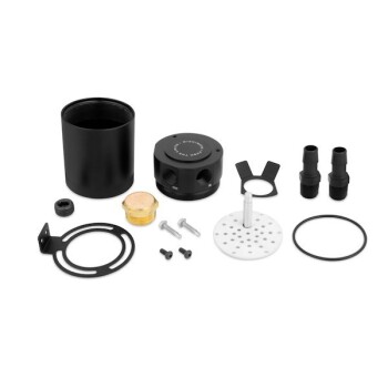 Oil catch can compact baffled Mishimoto / black | MMBCC-CBTWO-BK