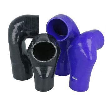 90° grad Silikon Bogen Cobra Style 4.0" / 102mm - blau
