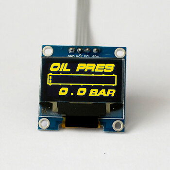 OLED 0.96 Zoll digitale Öldruckanzeige (bar) - Gelb