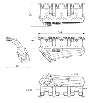 SPA Turbo Intake Manifold BMW E36 325 328 M3 (M50/M52/M54) Cast Aluminum / Black