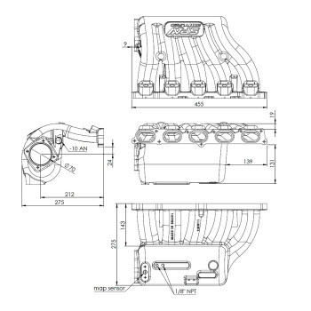 SPA Turbo Ansaugbrücke VW/Audi 07K 2.5 FSI aus Aluminiumguss