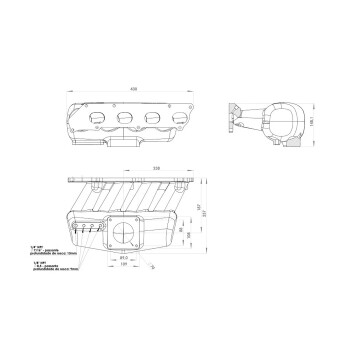 SPA Turbo Ansaugbrücke Honda Civic 8th Gen (K20) aus Aluminiumguss / 8 Einspritzdüsen