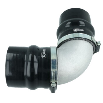 90° Aluminium Guss Reduzierbogen 3.0" / 76mm auf...