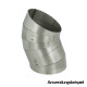 90° Pie Cut mit Zapfen 70mm x 1,5 - Kit (6 Stk.) - Edelstahl