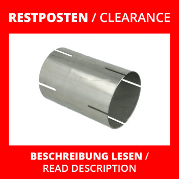 Restposten-Doppelmuffe Edelstahl 80mm