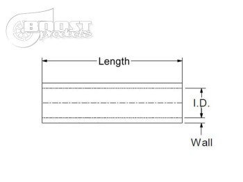 Clearance silicone hose 51mm, 1m length, black