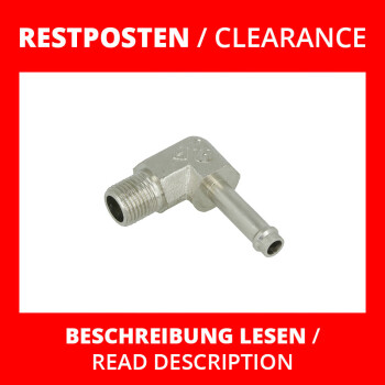 Clearance screw-in 90 degree 1/8" NPT to 4mm hose...