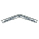 Clearance aluminum bend 45° with 38mm diameter, drawn, polished