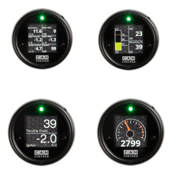 CANchecked MFD15 GEN 2 Display mit OBD 2 und Adapterring...