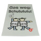 TurboZentrum Warning Sign Poster - Gas weg: Schutututu