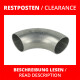 Restposten-90° Edelstahlbogen