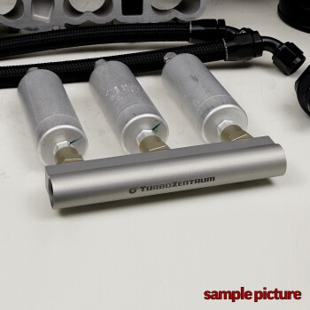 TurboZentrum fuel log 4-port collector kit for 2x BOSCH 200 (replaced 044) fuel pumps